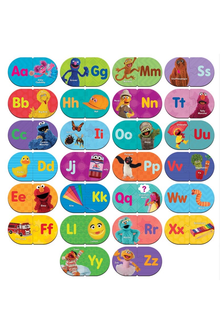 Sesame Street Alphabet Matching Puzzles, Alternate, color, Multicolor