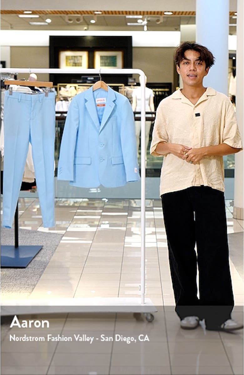 Kids' Cool Blue Two-Piece Suit with Tie, sales video thumbnail