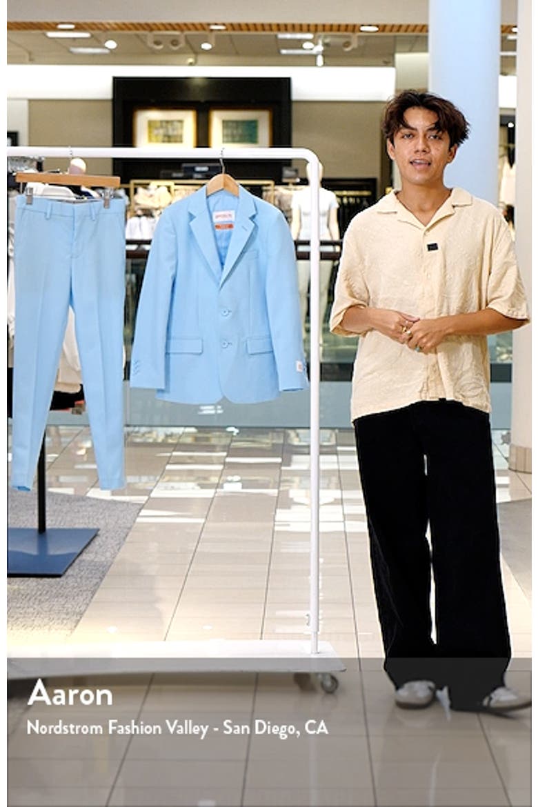 Kids' Cool Blue Two-Piece Suit with Tie video
