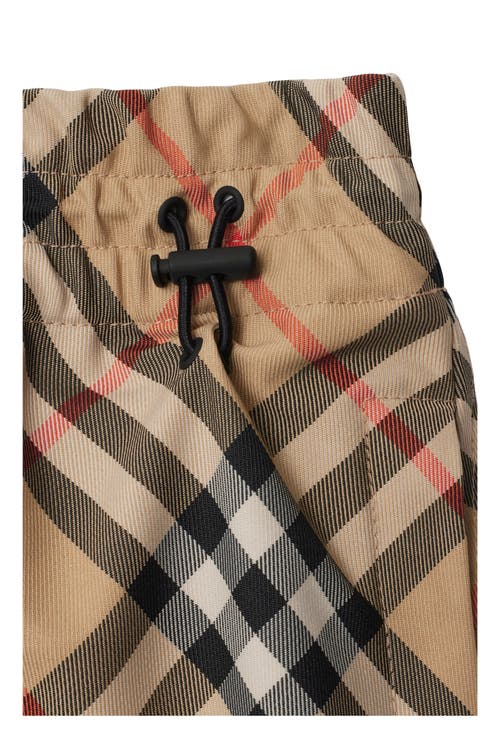 Burberry Checked Straight-leg Trousers In Nude