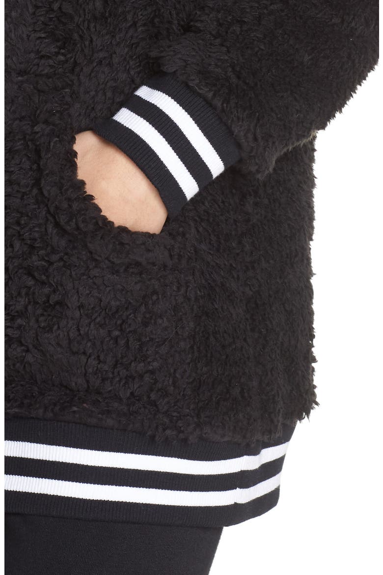 Oh So Cozy Open Hoodie, Alternate, color, BLACK