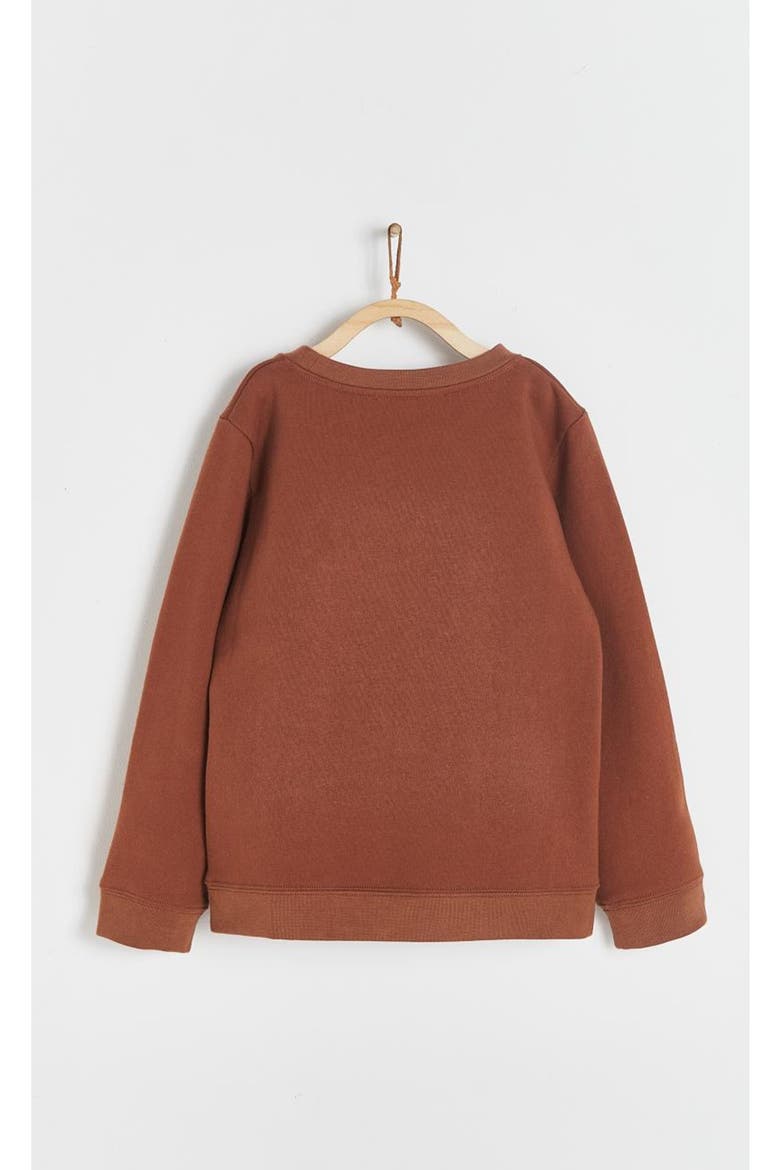 Sweatshirt Lenny Leaves, Alternate, color, BROWN