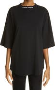 Palm Angels Back Logo Oversize Cotton Graphic Tee