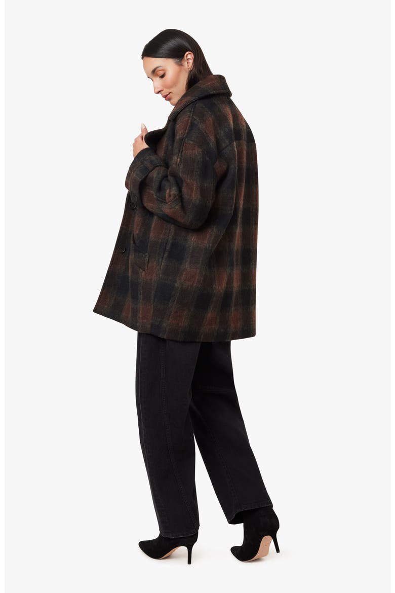 Oversized Plaid Coat, Alternate, color, BROWN PLAID