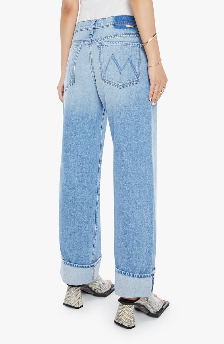 MOTHER Lil Dodger Button Hover Cuff Wide Leg Jeans, Alternate, color, 