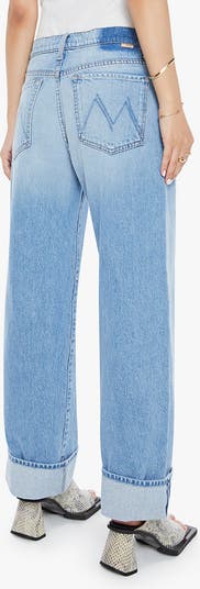 Lil Dodger Button Hover Cuff Wide Leg Jeans