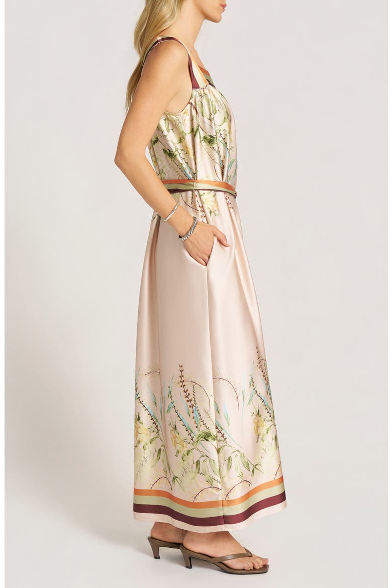 Avira Printed Maxi Dress, Alternate, color, NATURAL