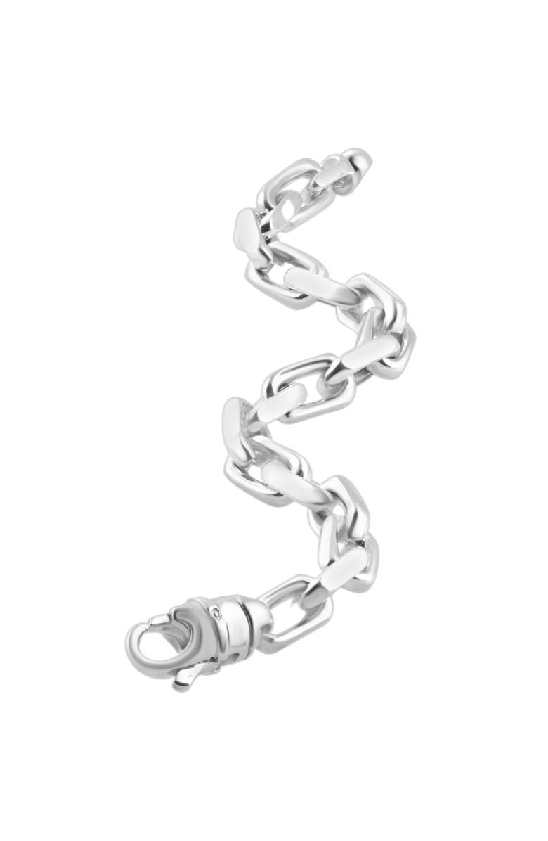 Bliss Diamond Solid 141.2gram Platinum 9.5mm Heavy Link Lobster Clasp Bracelet 8", Alternate, color, 