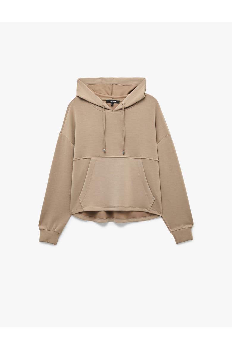Kangaroo Pocket Hoodie, Alternate, color, BEIGE