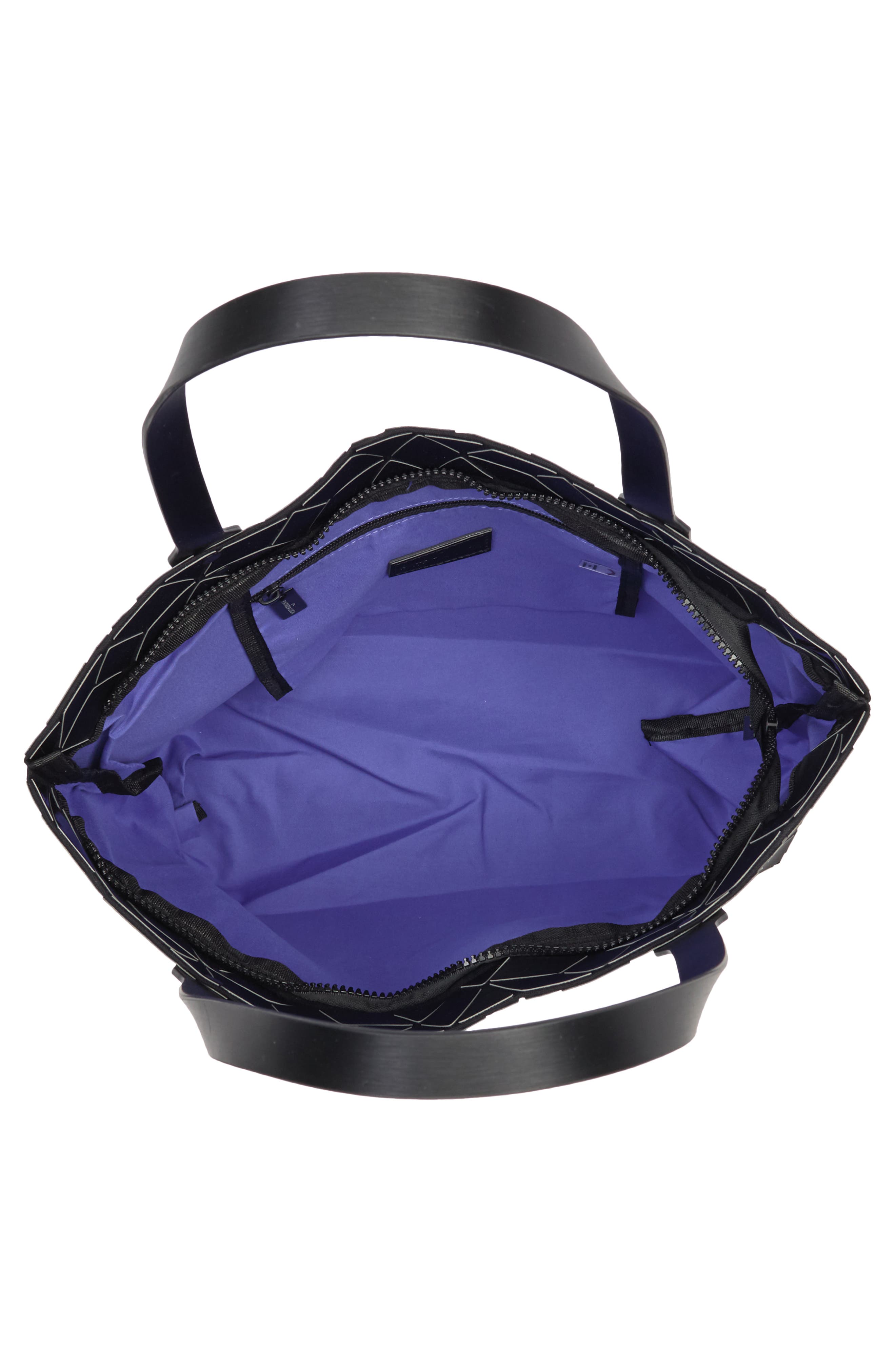 PATRIZIA LUCA Diagonal Two-Tone Geometric Tote Bag, Alternate, color, M.black/ S.black