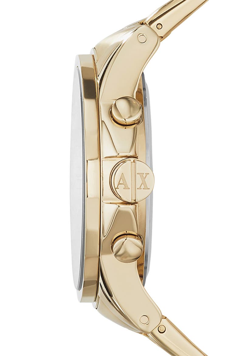 Chronograph Bracelet Watch, 45mm, Alternate, color, GOLD