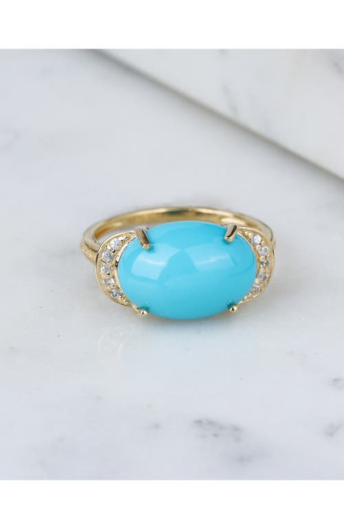 Ys Gems Arizona Turquoise Ring In Blue