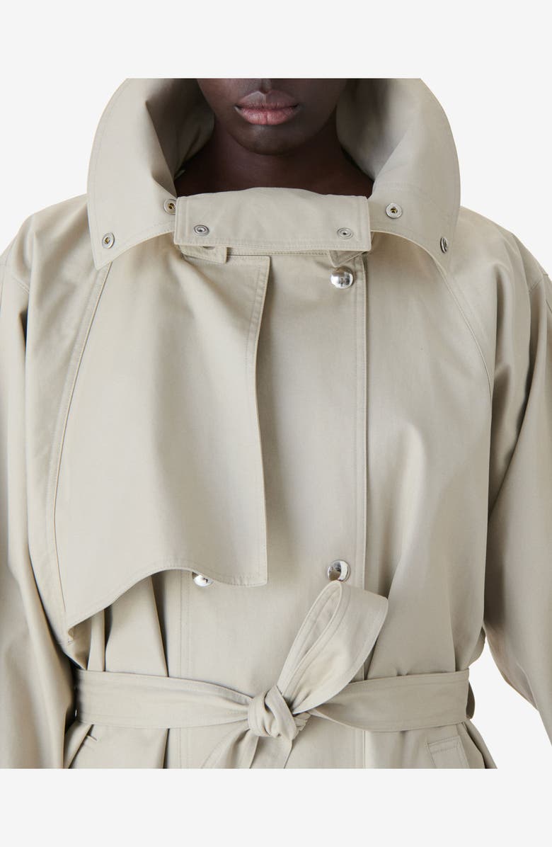 IRO Ralya Short Trench Jacket, Alternate, color, Warm Grey