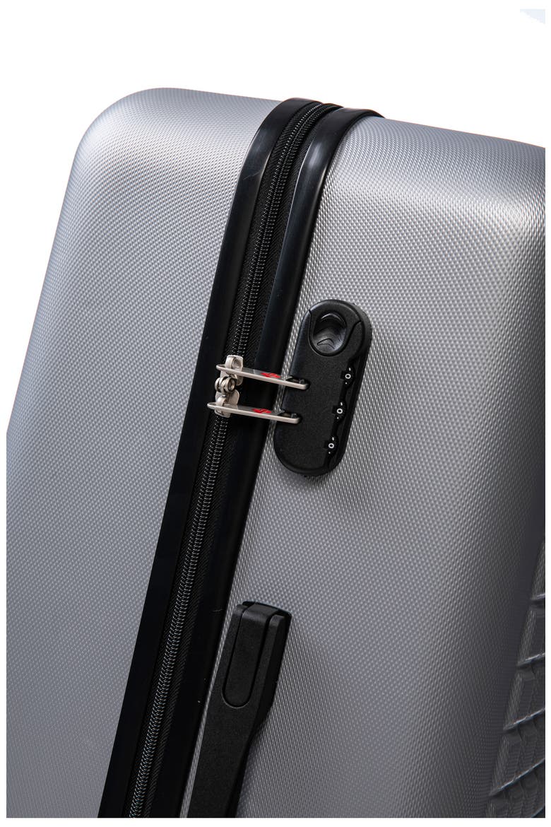 Quadric 3-Piece Hardside Spinner Luggage Set, Alternate, color, TITANIUM SILVER