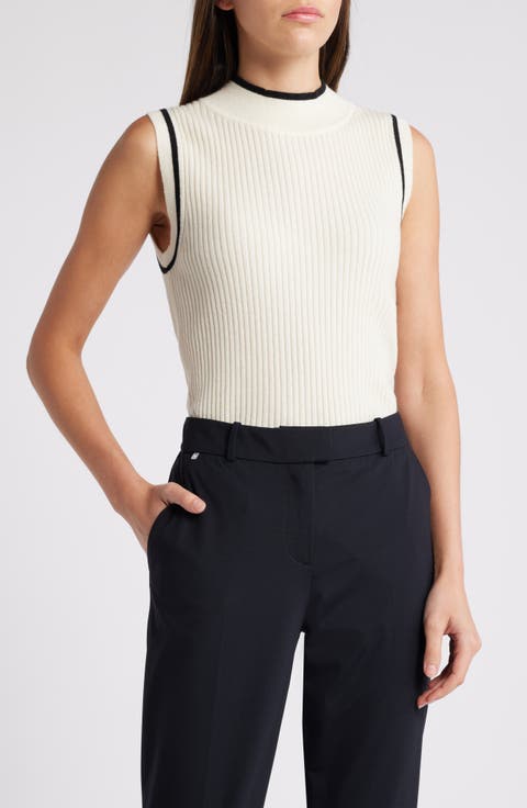 Felindania Rib Sleeveless Virgin Wool & Cashmere Sweater