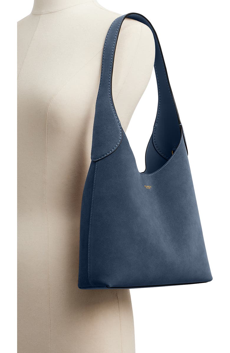 COACH Brooklyn 28 Suede Shoulder Bag, Alternate, color, Light Denim
