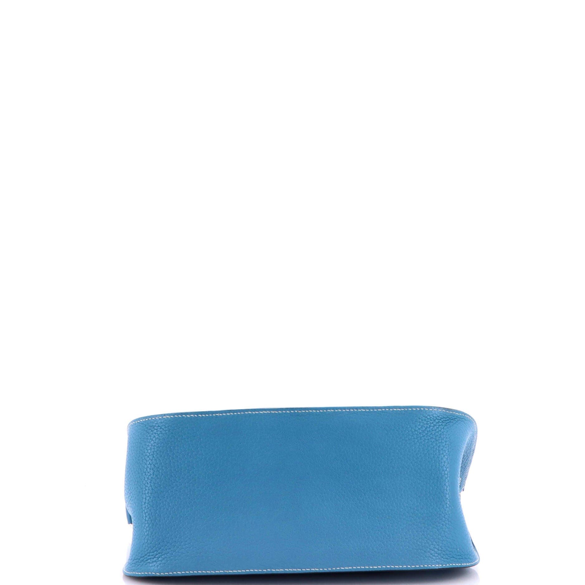 Pre-Owned Hermes Jypsiere Bag Clemence 28, Alternate, color, Bleu Jean