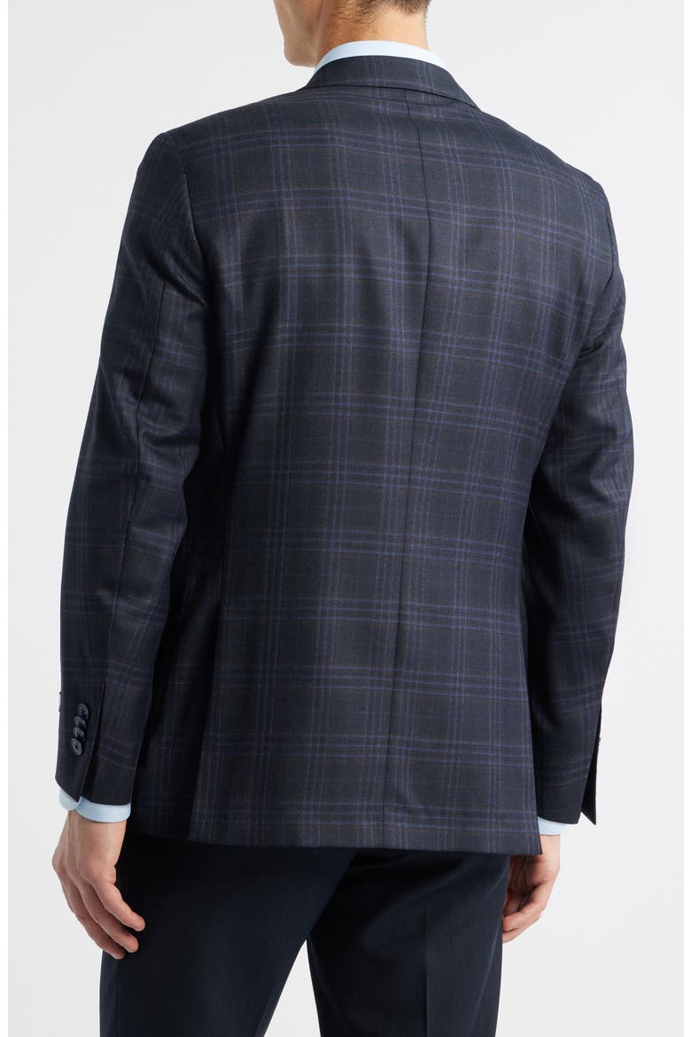 Flynn Classic Fit Navy Windowpane Check Wool Sport Coat, Alternate, color, NAVY
