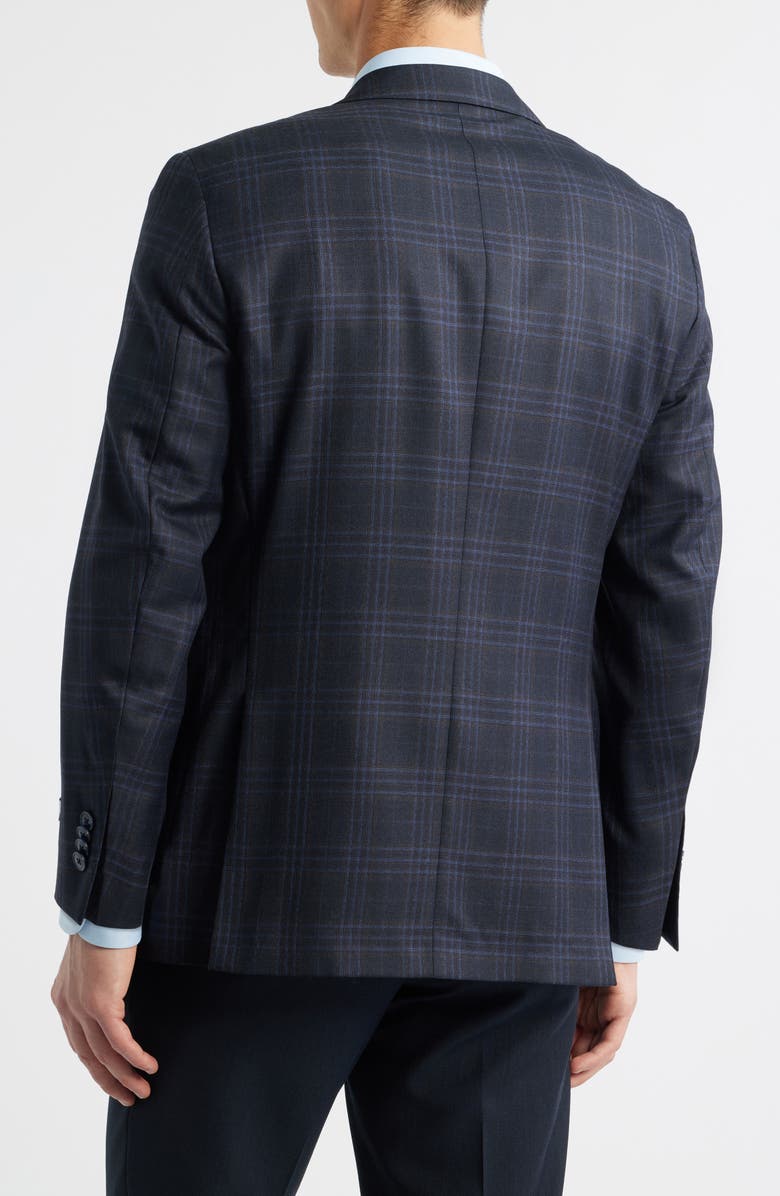 Peter Millar Flynn Classic Fit Navy Windowpane Check Wool Sport Coat, Alternate, color, Navy