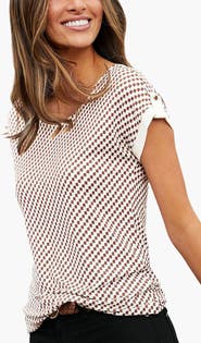LASCANA Women's Rounded Neckline Top