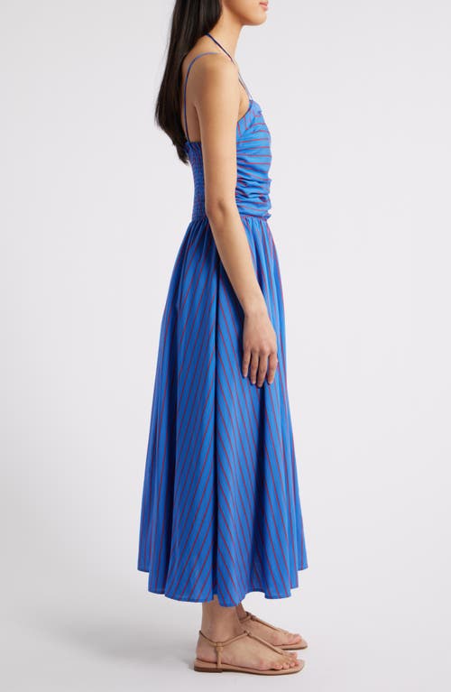 Frnch Laeila Fit & Flare Halter Dress In Blue