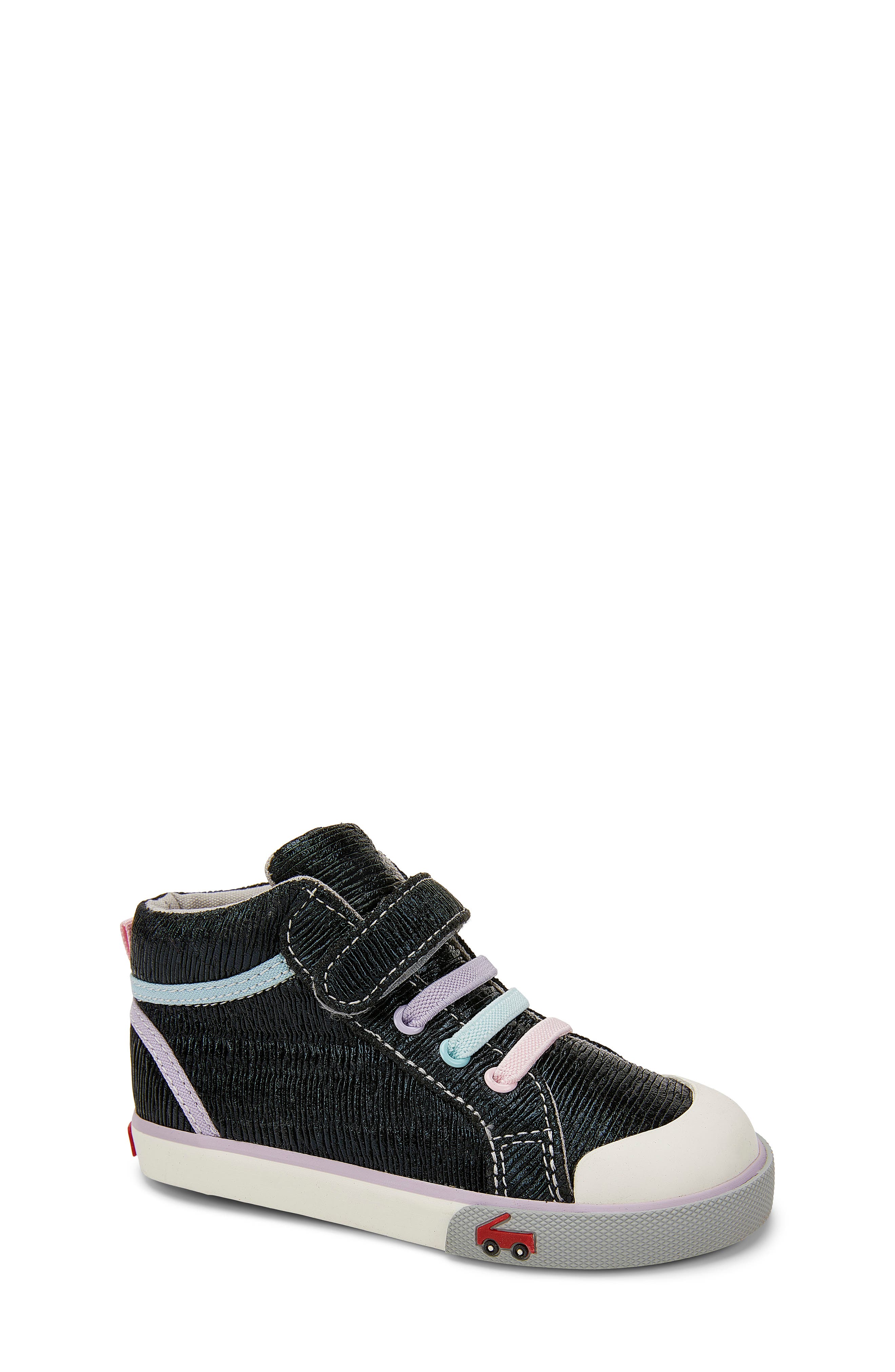 Peyton High Top Sneaker, Main, color, BLACK SHINE