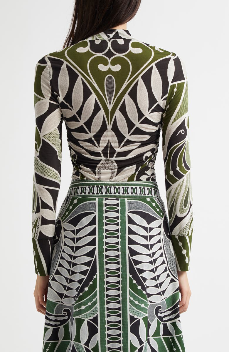 FARM Rio Lace Nature Mock Neck Jersey Top, Alternate, color, 