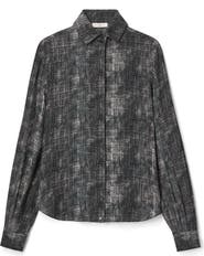 Lafayette 148 New York Hidden Placket Silk Top
