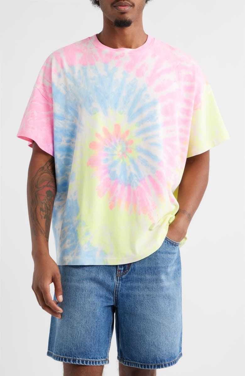 Elwood Camp Tie Dye T-Shirt, Main, color, Spiral Tie Dye