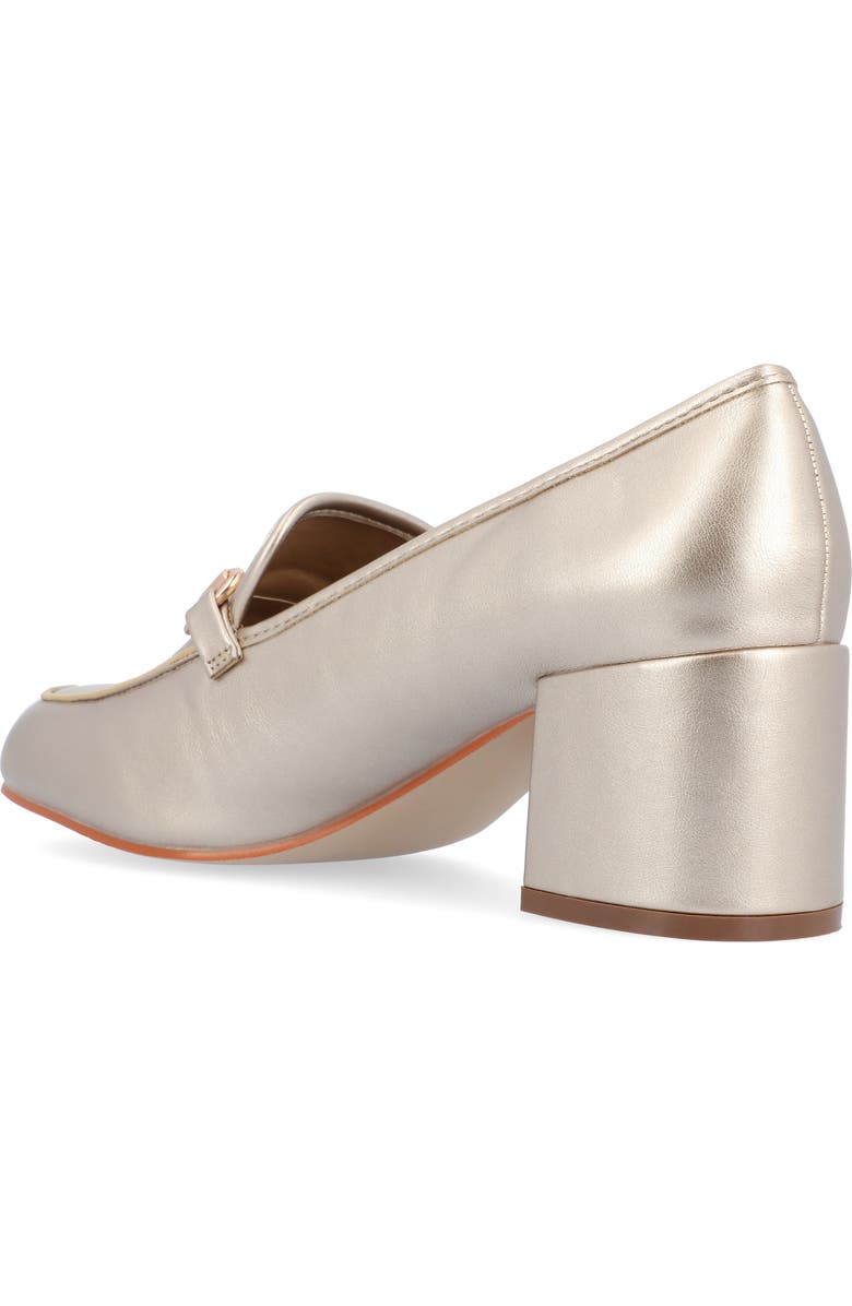 Journee Collection Nysaa Horsebit Loafer, Alternate, color, Gold