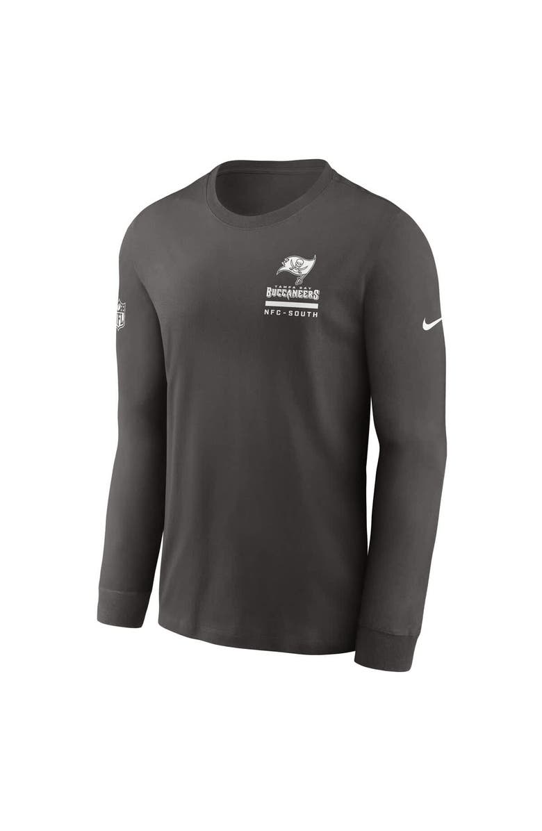 Nike Men's Nike Pewter Tampa Bay Buccaneers Sideline Performance Long Sleeve T-Shirt, Alternate, color, 