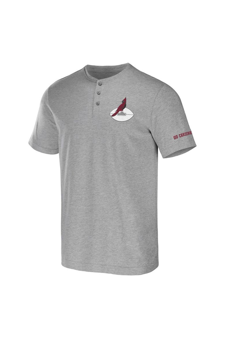 Men's NFL x Darius Rucker Collection by Fanatics Heather Gray Arizona Cardinals Henley T-Shirt, Alternate, color, Heather Gray