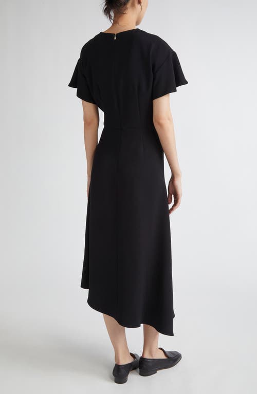 Herno Asymmetric Cady Dress In Black