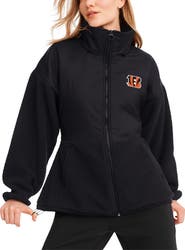 DKNY SPORT Women's DKNY Sport Black Cincinnati Bengals Drew Mixed Media Full-Zip Jacket