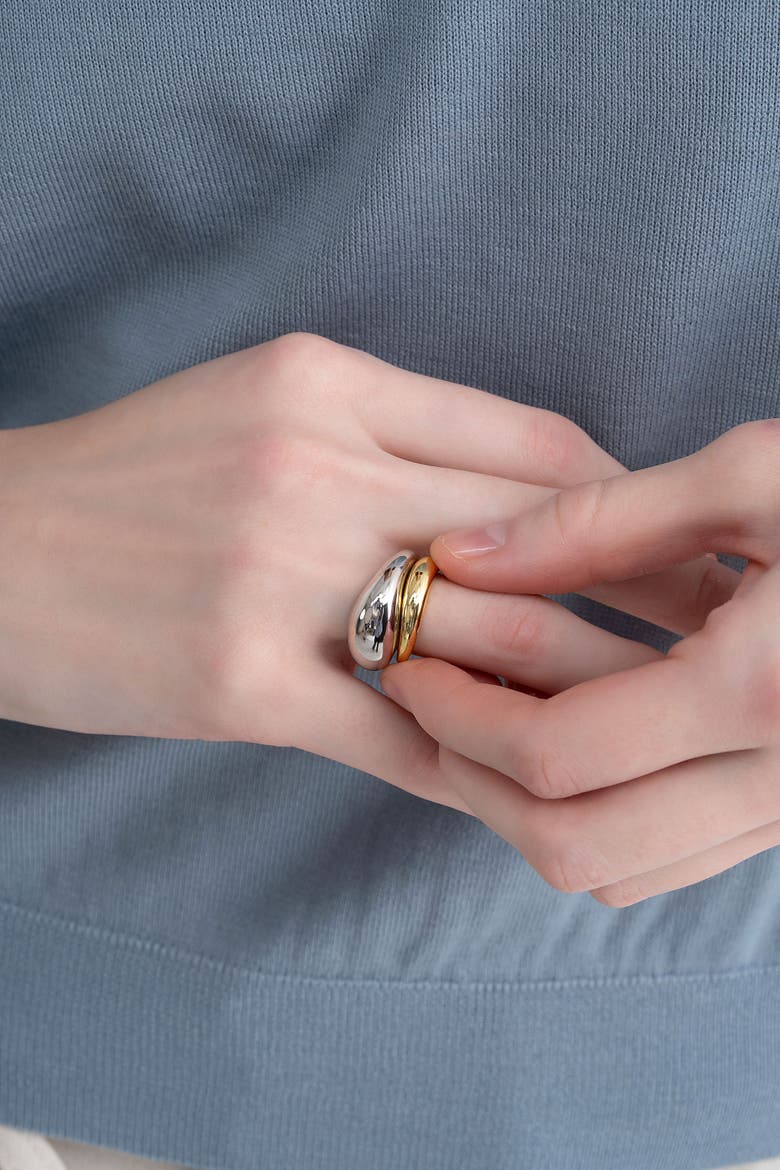 Dome Slim Ring, Alternate, color, Gold