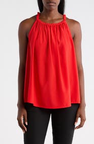 PATRIZIA LUCA Ruched Neck Tank