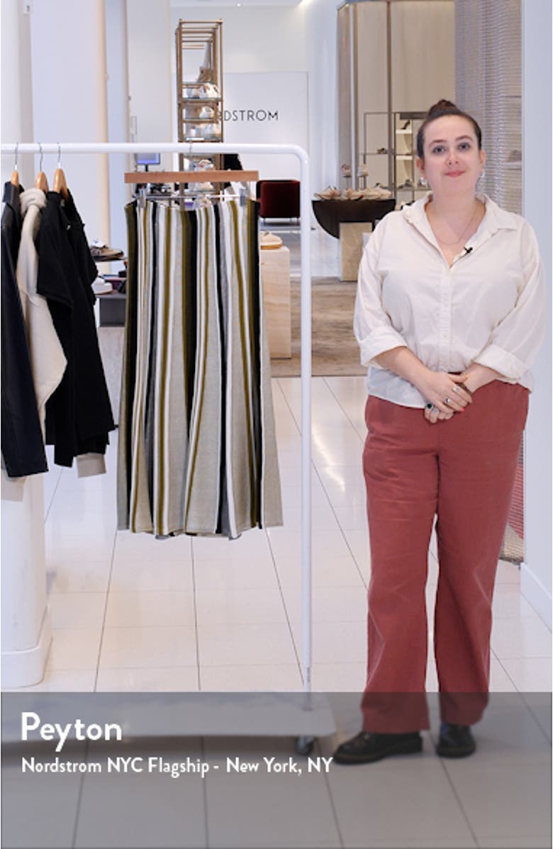 Stripe Knit Flare Maxi Sweater Skirt, sales video thumbnail