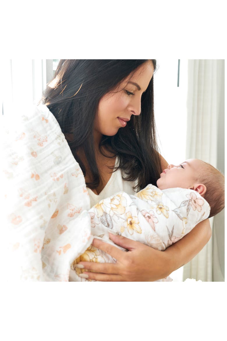 Assorted 4-Pack Organic Cotton Muslin Swaddling Cloths, Alternate, color, EARTHLY