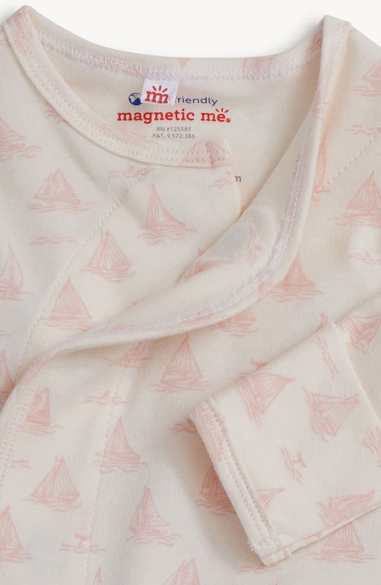 Magnetic Me Tiny Tides Organic Cotton Top, Footed Pants & Hat Set, Alternate, color, White