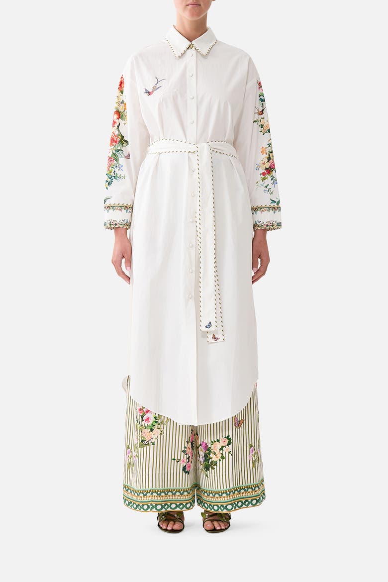 Shirt Dress With Back Button Detail, Main, color, Art For The Empress