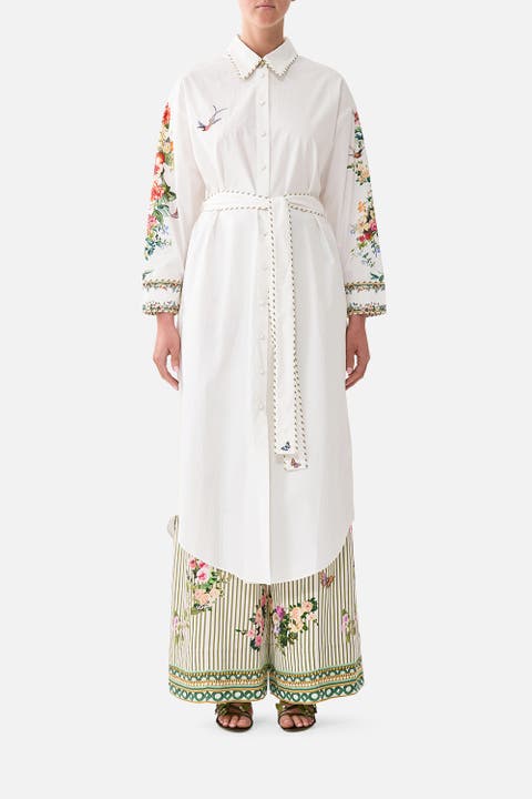 Shirt Dress With Back Button Detail