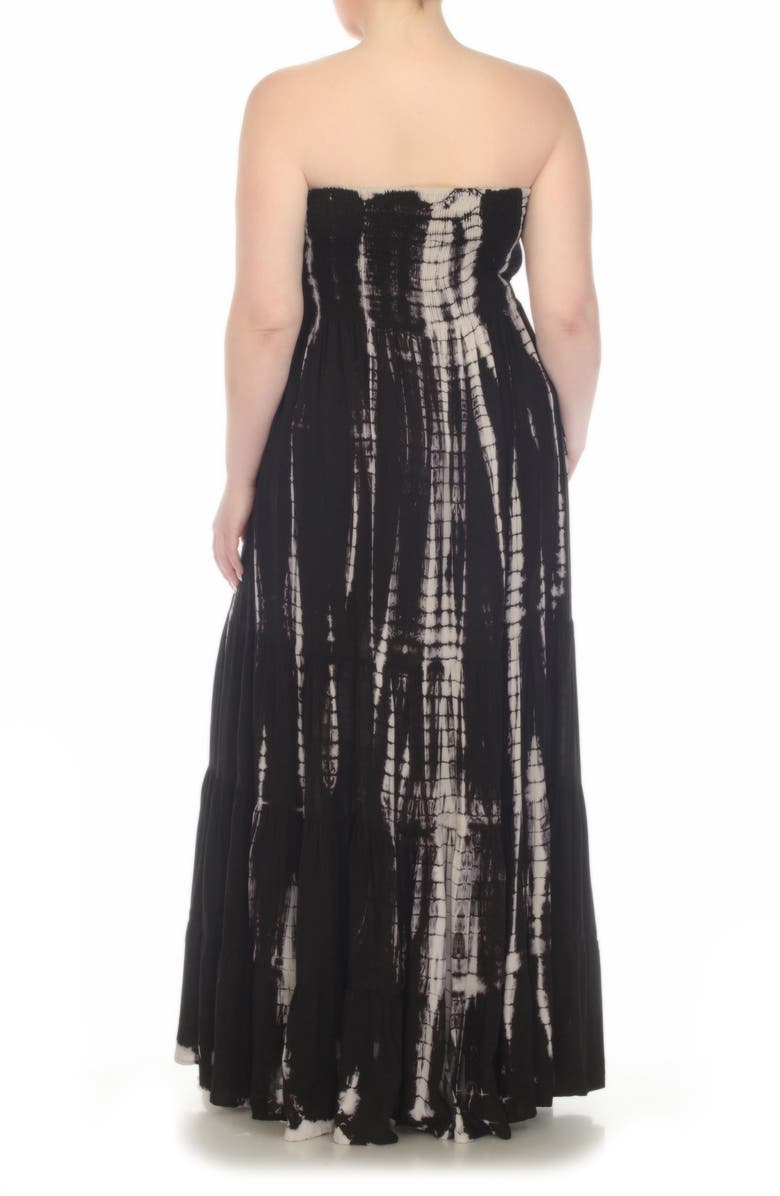 BOHO ME Tie Dye Strapless Maxi Dress, Alternate, color,