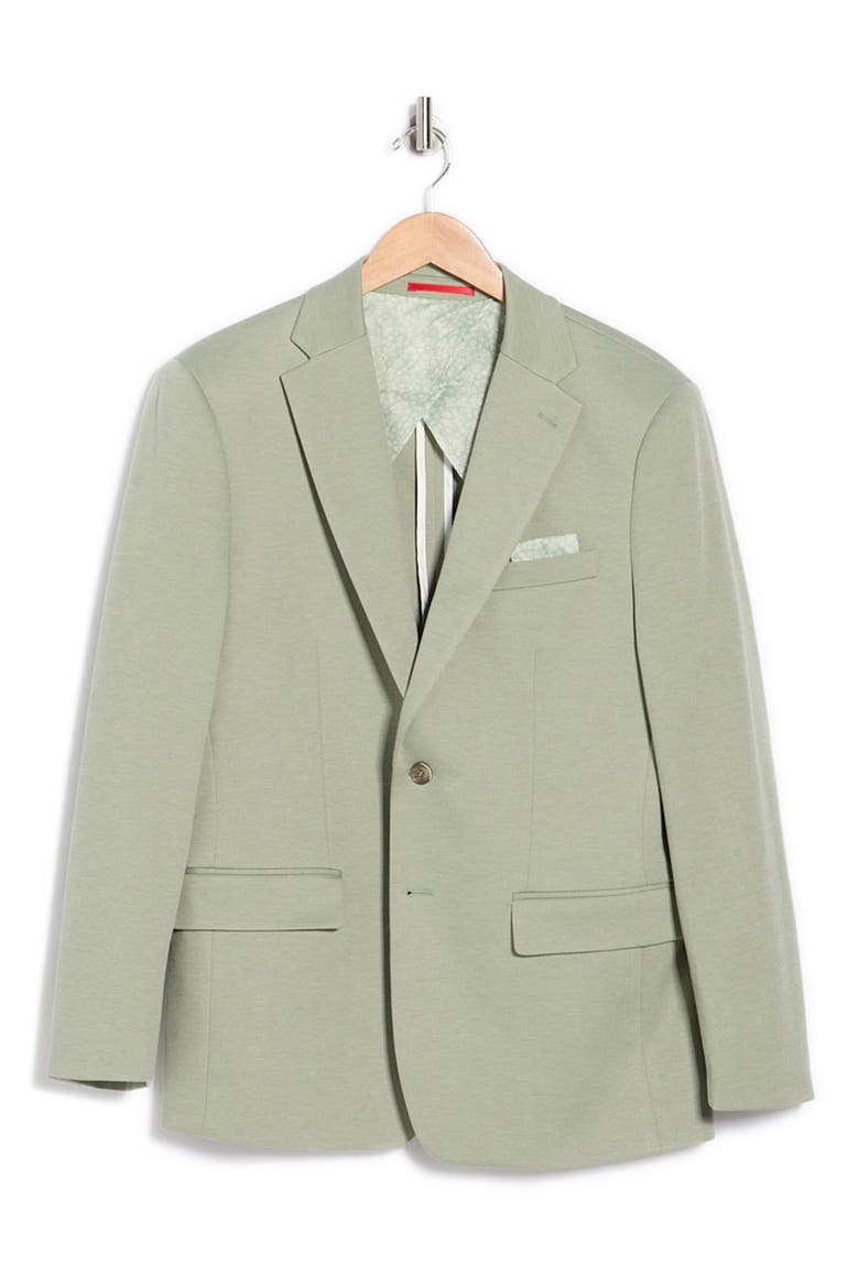 Piqué Knit Sport Coat, Alternate, color, SAGE