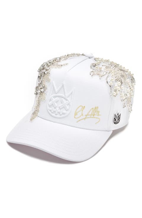 x El Alfa Embroidered Snapback Five-Panel Cap