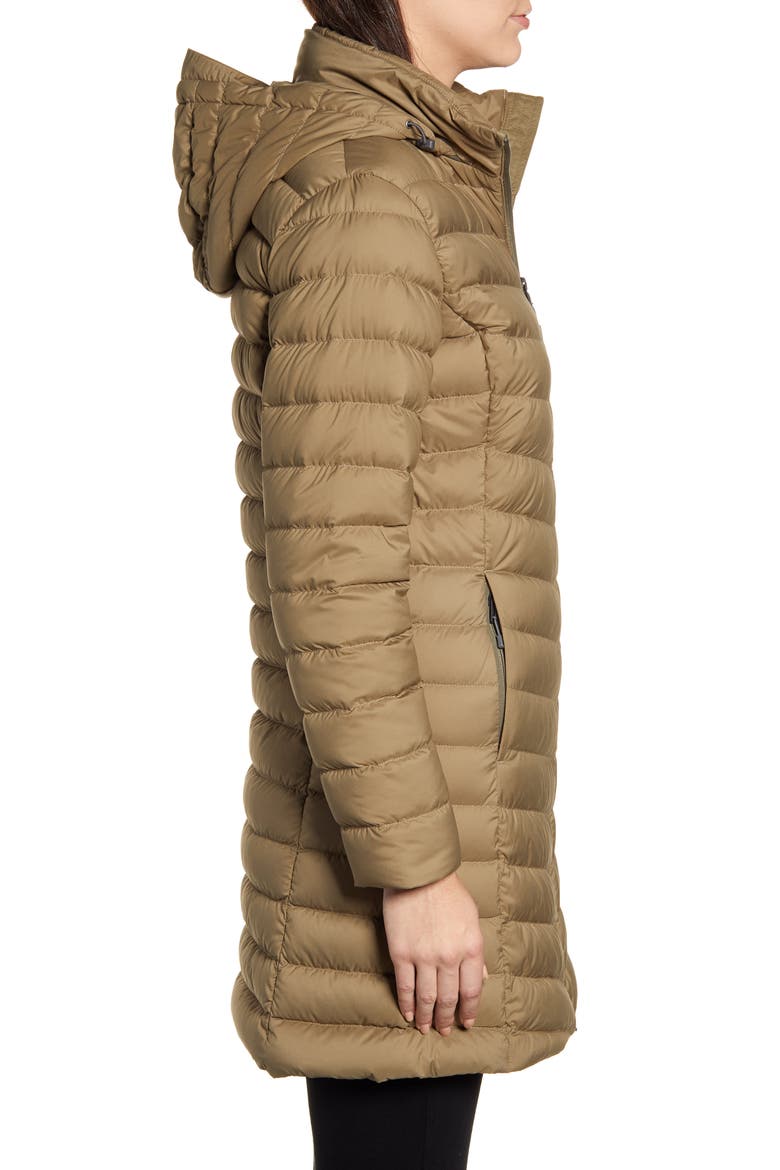 Silent 700 Fill Power Down Hooded Jacket, Alternate, color, SAGE KHAKI