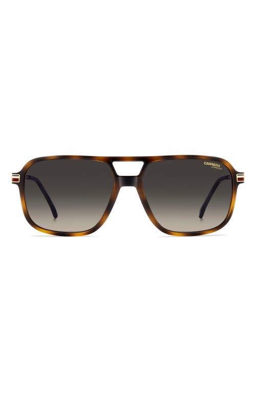 Carrera Eyewear 390/s 59mm Gradient Rectangular Sunglasses In Brown