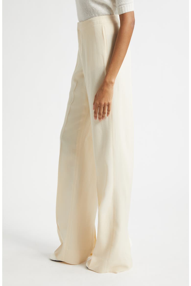 Sine Split Hem Straight Leg Trousers, Alternate, color, ECRU