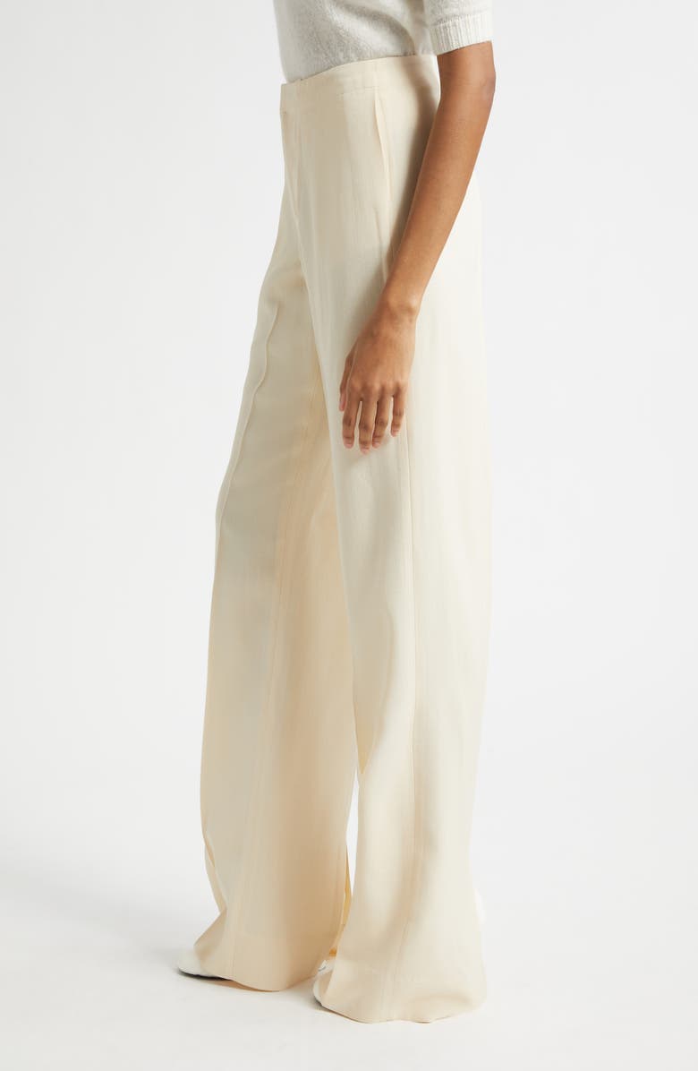 Diotima Sine Split Hem Straight Leg Trousers, Alternate, color, Ecru