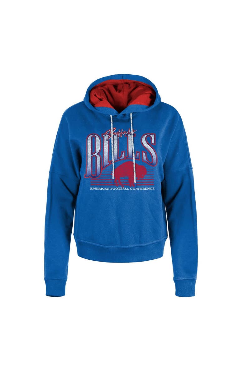 New Era Women's New Era Royal Buffalo Bills Throwback Boxy Pullover Hoodie, Alternate, color, Royal