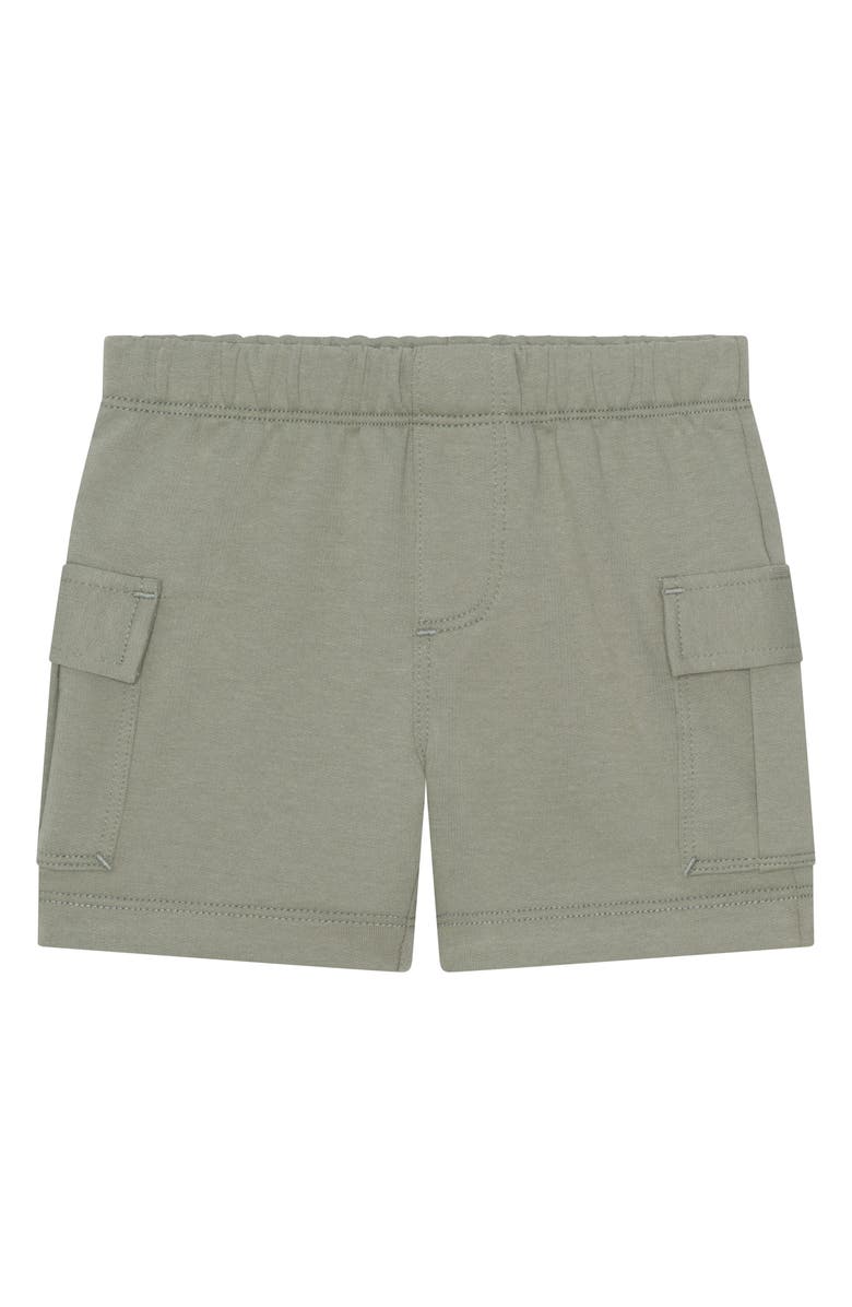 PL Baby by Petit Lem Rocket Henley, Shorts & Hat Set, Alternate, color, Olive Rocket